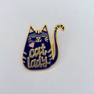 A cat lady pin / brooch